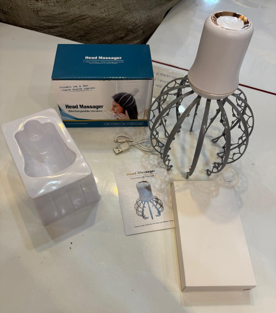 Rechargeable Electric Head Massager – Stress Relief & Relaxation Therapy