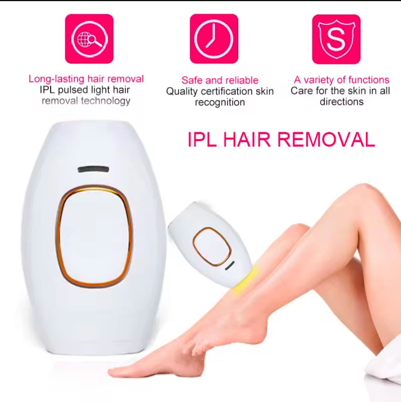 IPL PARMENENT LASER HAIR REMOVAL HANDHELD GEVICE KIT