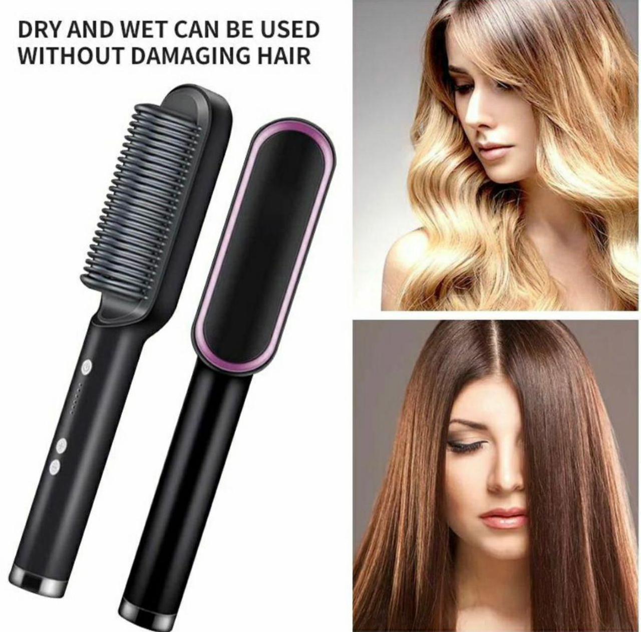 Professional  brush hair straightener