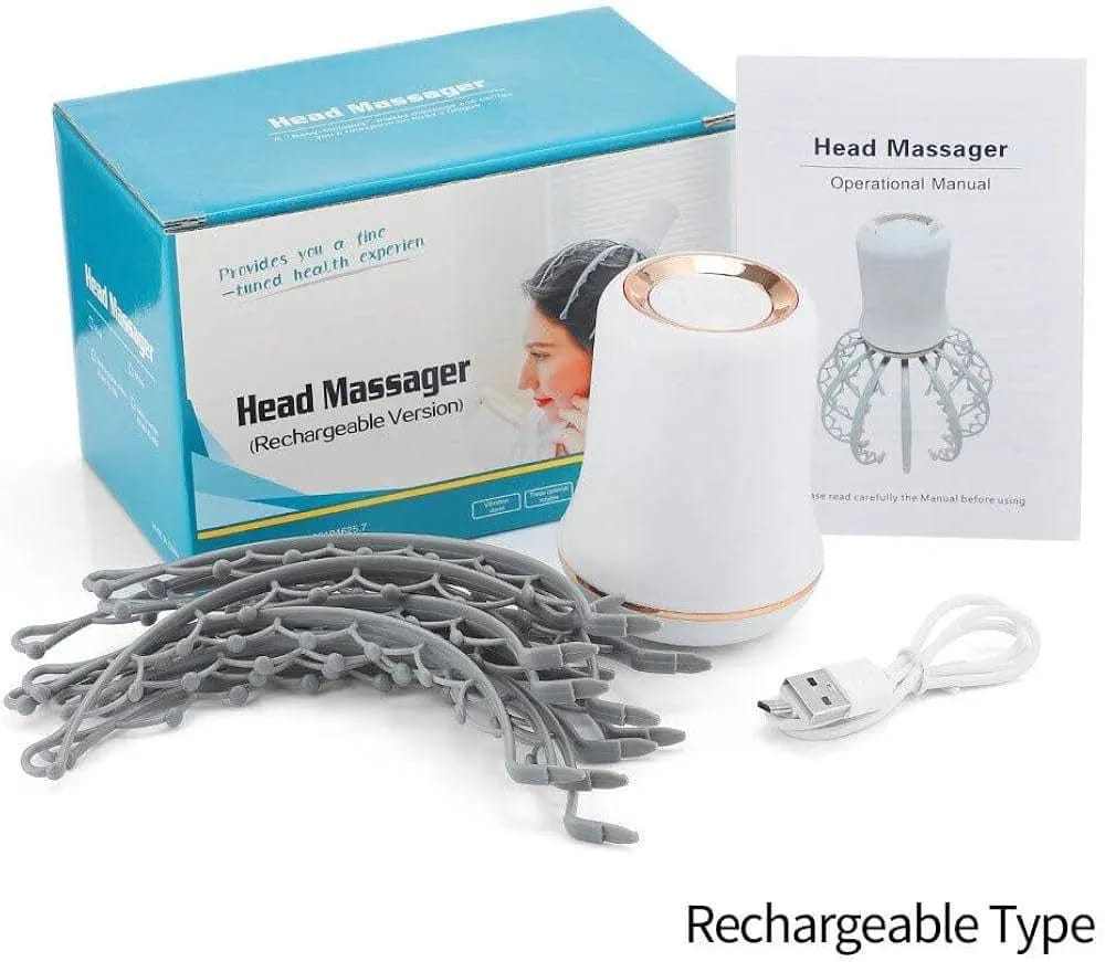 Rechargeable Electric Head Massager – Stress Relief & Relaxation Therapy