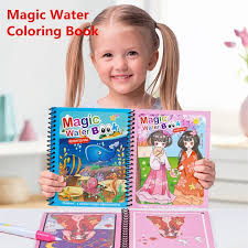 Magic Water Book Painting Drawing Coloring Board Book Doodle & Magic Water Pen