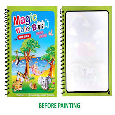 Magic Water Book Painting Drawing Coloring Board Book Doodle & Magic Water Pen