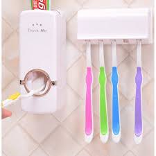Space-Saving Wall-Mounted Toothbrush & Toothpaste Holder